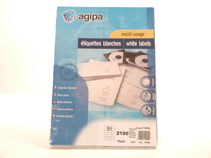 Etiketten Agipa, adresetiketten