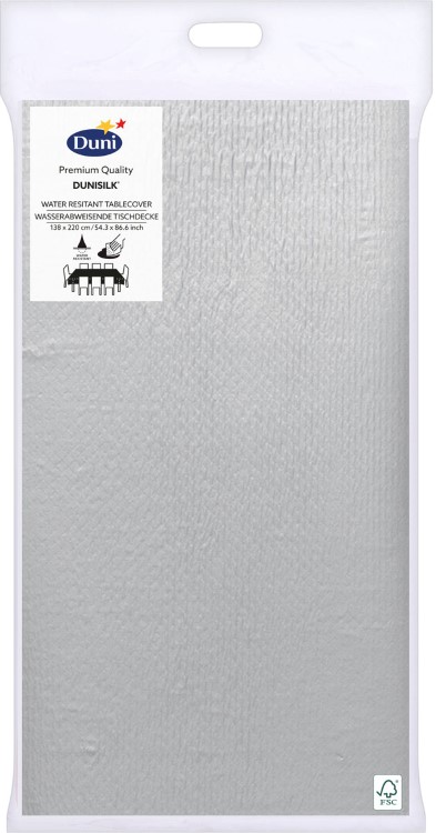 Tafelkleed Duni, silver, 138 x 220 cm