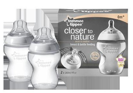 Fles Tommee Tippee, XL breedhalsfles, 260 ml | Closer to nature