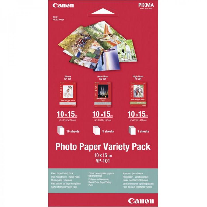 PAPIER CANON PHOTO PAPER VARIETY PACK VP-101 10x15cm