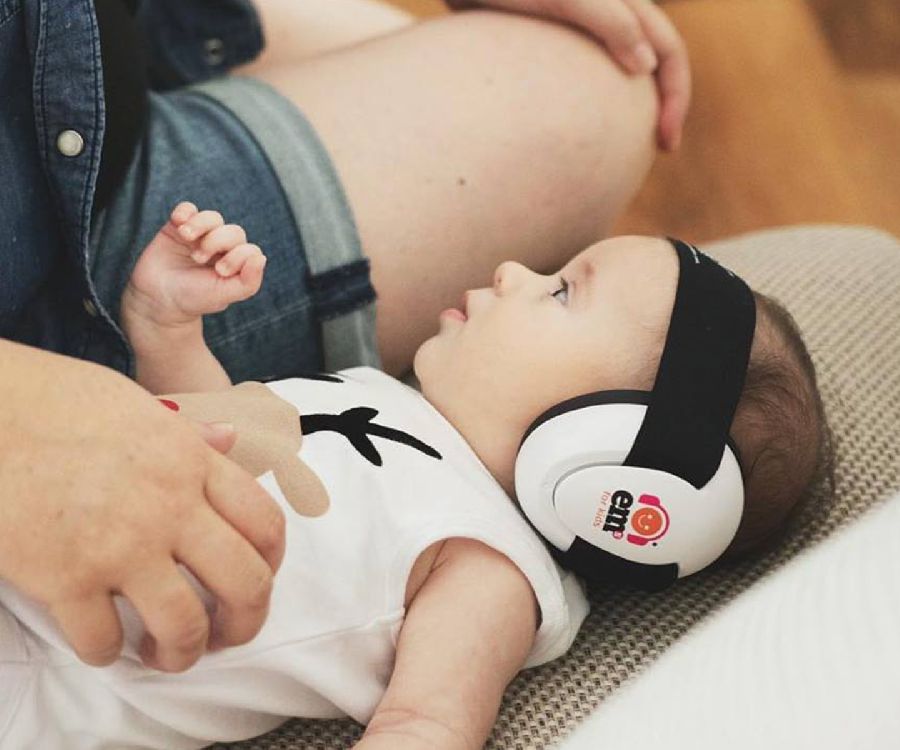 interferentie Garderobe uitlaat Gehoorbescherming em's 4 kids Baby headband hoofdtelefoon | Paradisio