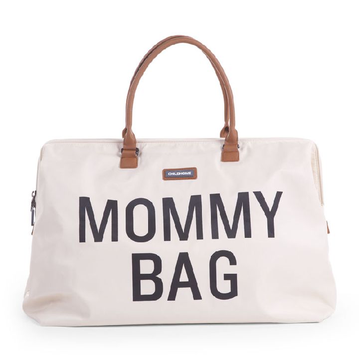 Verzorgingstas Childhome Mommy Bag, draagtas met luiermat | Nylon white