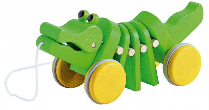 Trekfiguur Plan Toys Dancing Alligator | Push & Pull