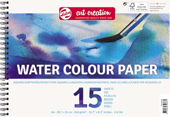 Tekenpapier TALENS Aquarel Papier, tekenblok