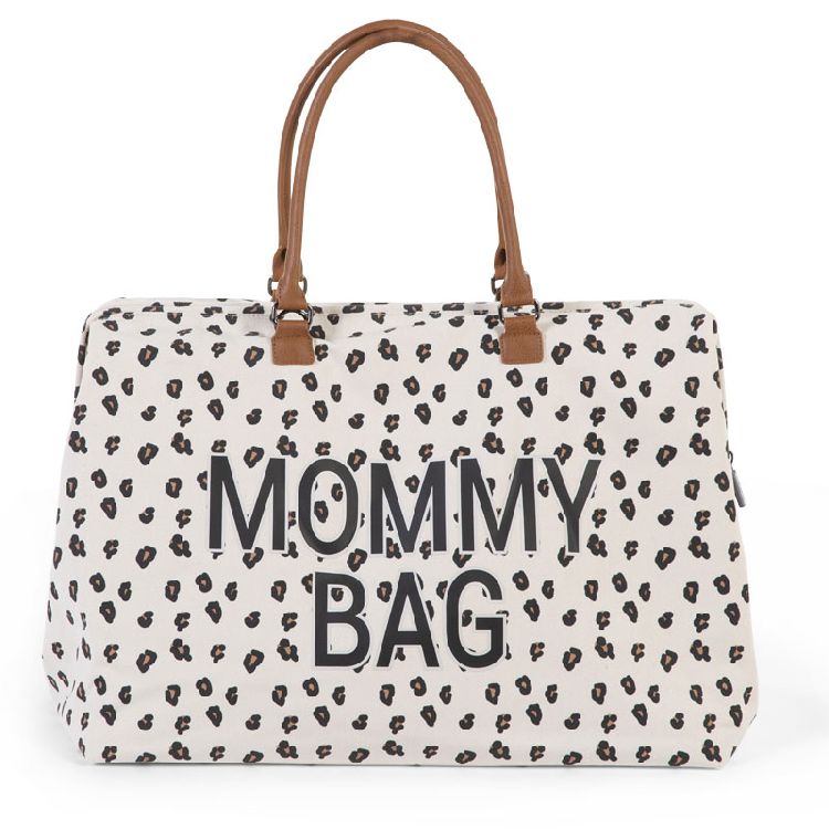 Verzorgingstas Childhome Mommy Bag, draagtas met luiermat | Canvas leopard