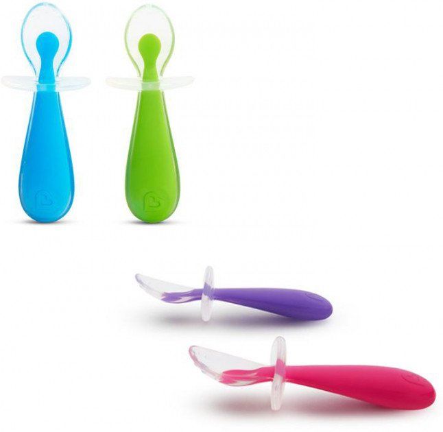 Bestek Munchkin Gentle Scoop Silicone Training Spoons, lepel