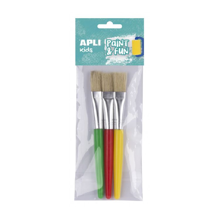 Penseel Apli Jumbo Plastic Brushes, plat | Apli Kids Paint & Fun