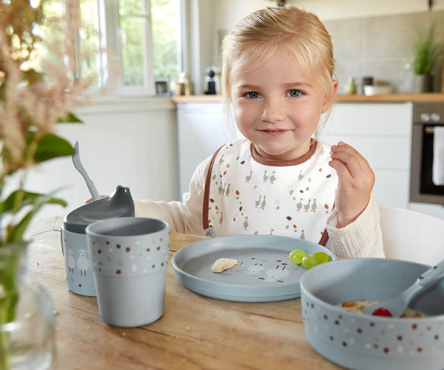 Eetset Laessig Dish Set | Tiny Farmer Sheep/Goose blue