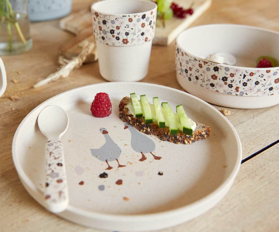 Bestek Laessig Spoon Set, lepel | Tiny Farmer Sheep/Goose nature