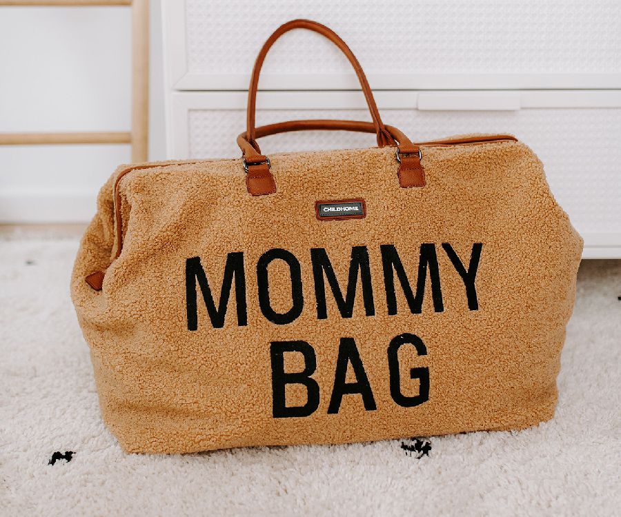 Verzorgingstas Childhome Mommy Bag, draagtas met luiermat | Teddy beige