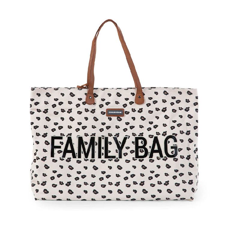 VERZORGINGSTAS Childhome Family Bag, reistas zonder luiermat | Canvas leopard