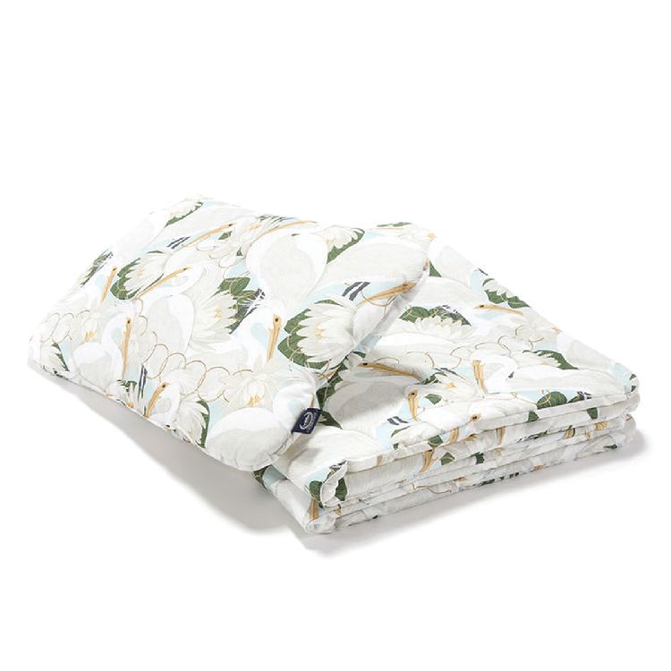 Donsovertrek La Millou, geschikt voor babybed 60x120/babybed 70x140 | Heron in Cream Lotus