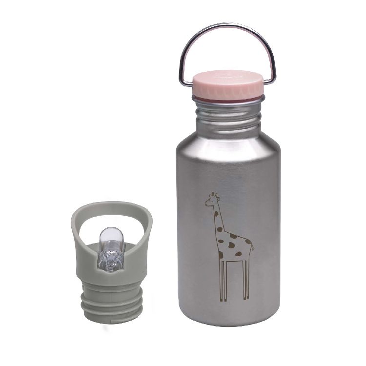 Drinkfles Laessig Bottle Stainless Steel | Safari giraffe