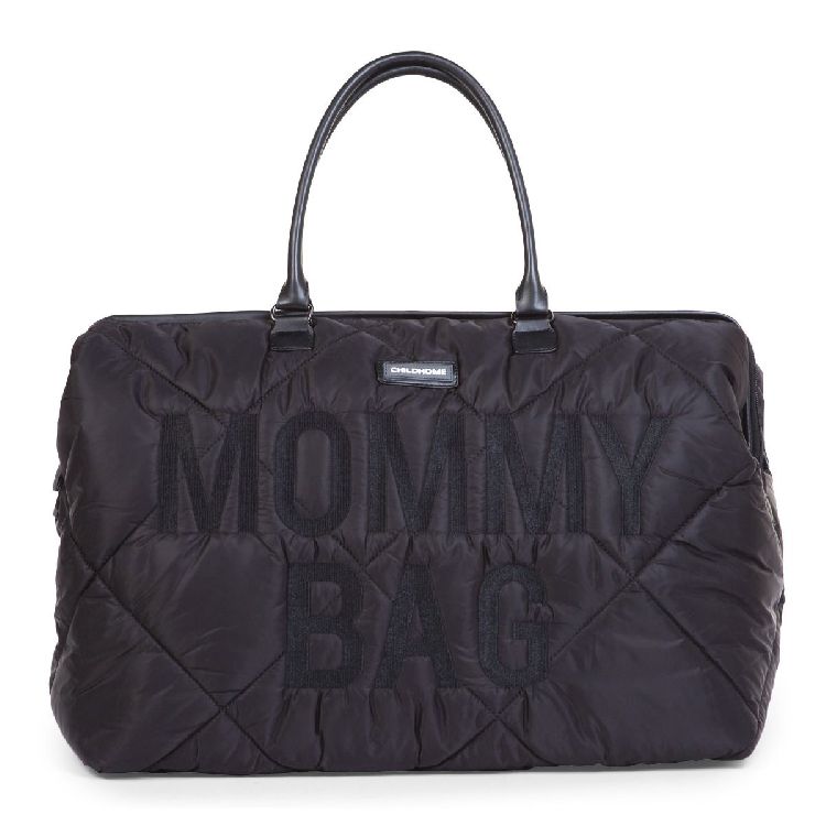 Verzorgingstas Childhome Mommy Bag, draagtas met luiermat | Puffered black