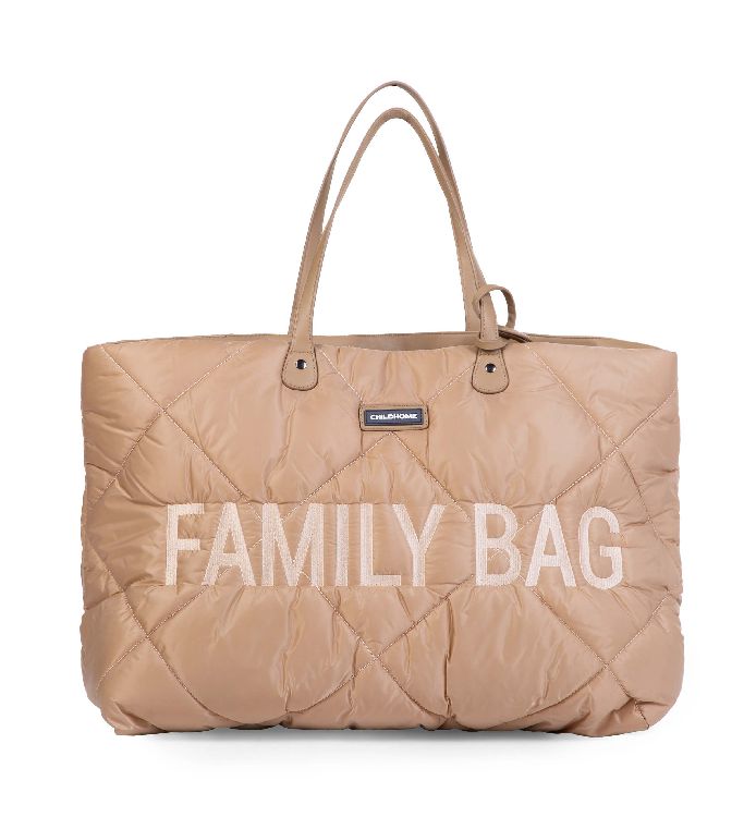 VERZORGINGSTAS Childhome Family Bag, reistas zonder luiermat | Puffered beige