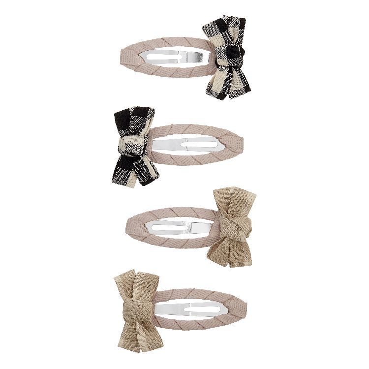 Haarspeld Mimi & Lula Gingham Bow Clips | Caramel