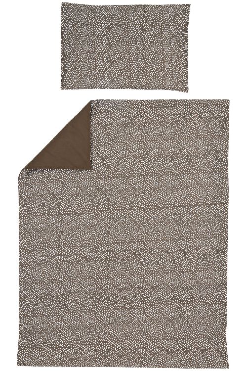 Donsovertrek Meyco Baby, geschikt voor babybed 60x120/babybed 70x140 | Cheetah chocolate