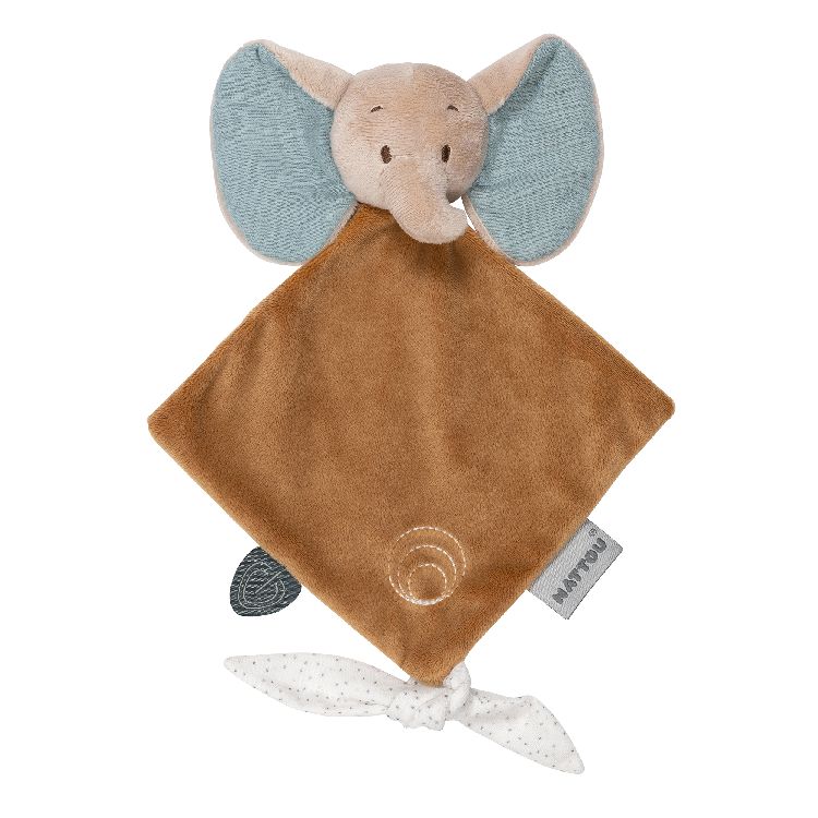 Knuffel Nattou Mini Doudou Axel the elephant, knuffeldoek / doudou | Luna & Axel