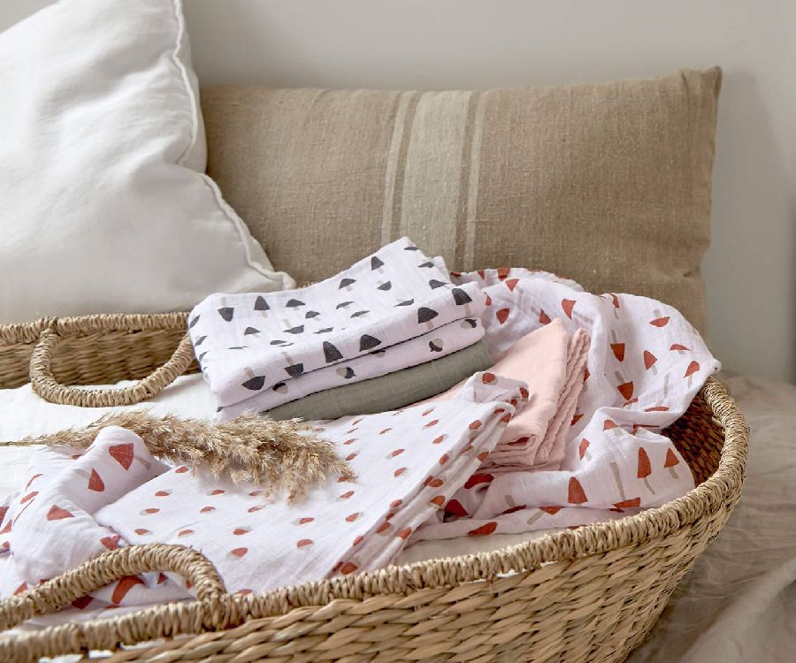 Tetra doek Laessig Swaddle & Burp Blanket L | Little Forest Rabbit