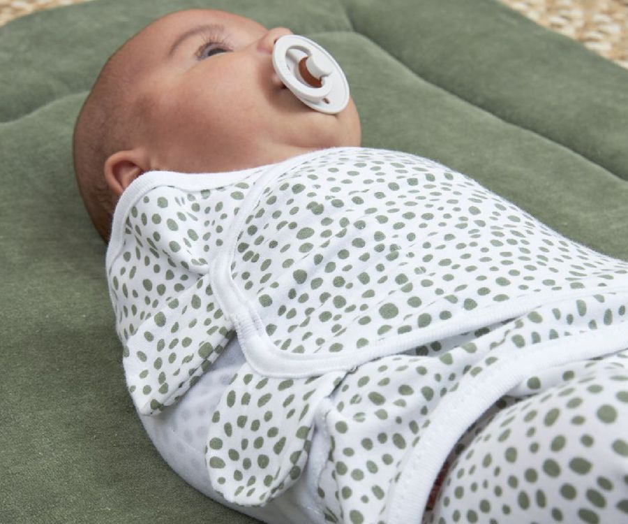 Inbakeren Meyco Baby Swaddle, 0 - 3 maand | Cheetah forest green