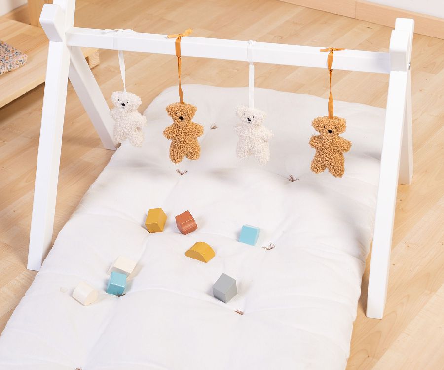 Speeltjes voor speelboog Childhome Baby Gym Figuurtjes | Teddy offwhite/Teddy beige