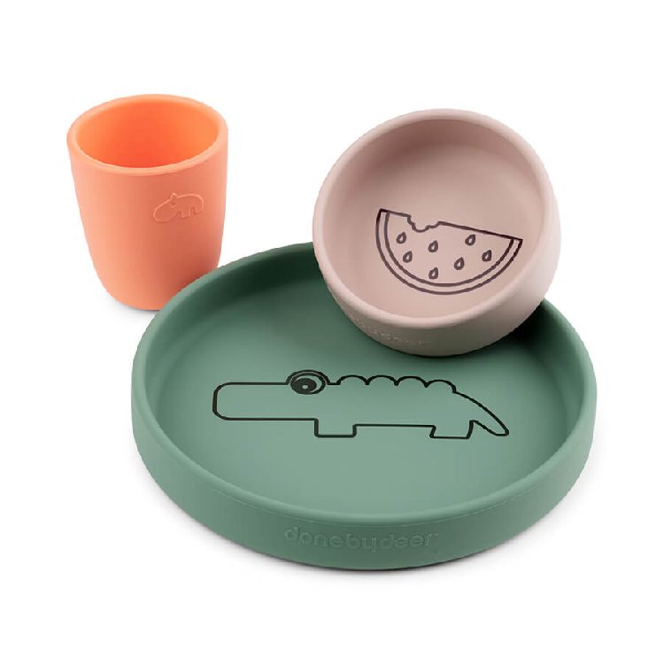 Eetset Done by Deer Croco | Silicone Dinner Set