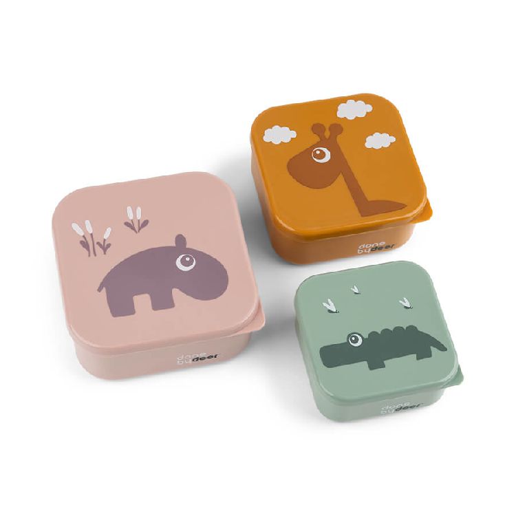 Snackdoos Done by Deer Deer Friends, 3 stuk(s) | Snack Box Set