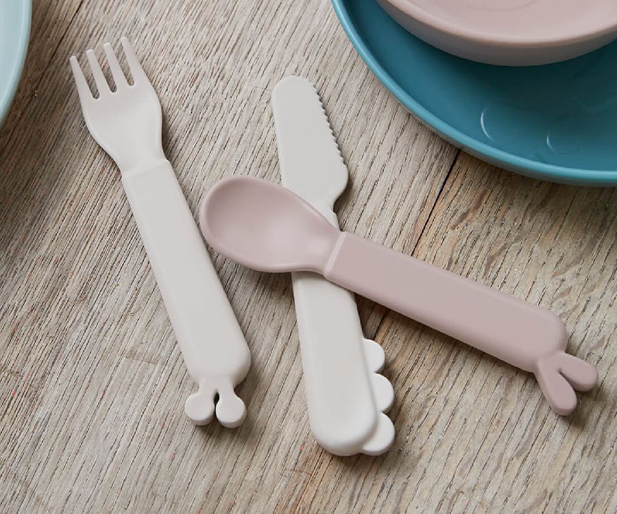 Bestek Done by Deer Deer Friends, lepel/vork/mes | Kiddish Cutlery Set