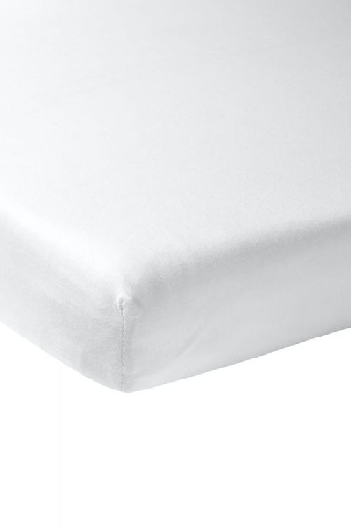 Hoeslaken Meyco Home, geschikt voor eenpersoonsbed 90x200 | White