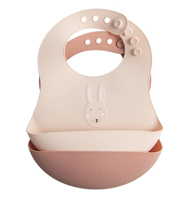 Slabbetje Trixie Bib 2-pack | Mrs. Rabbit Mealtime