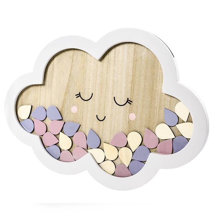 Gastenboek Jep-Party Wooden Guest Book Cloud