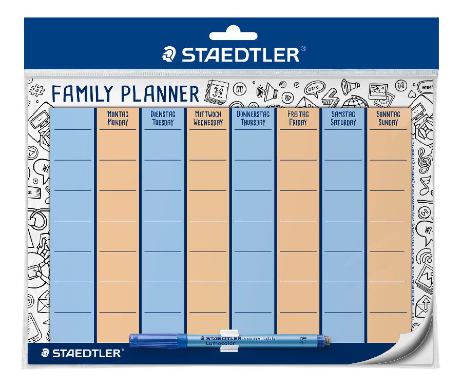 jacht bon Nieuwe aankomst Kalender Staedtler Family Planner, planner | Paradisio
