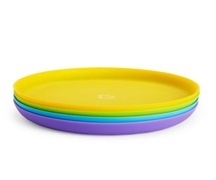 Bord Munchkin Multi Coloured Feeding Plates, plat bord