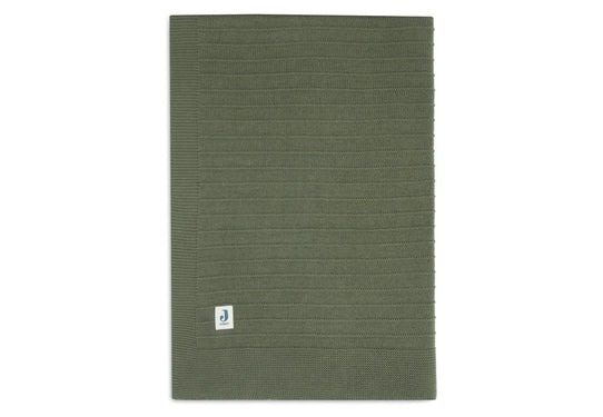 Deken Jollein, geschikt voor babybed 60x120/babybed 70x140 | Pure Knit leaf green