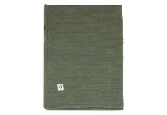 Deken Jollein, geschikt voor babybed 60x120/babybed 70x140 | Pure Knit leaf green