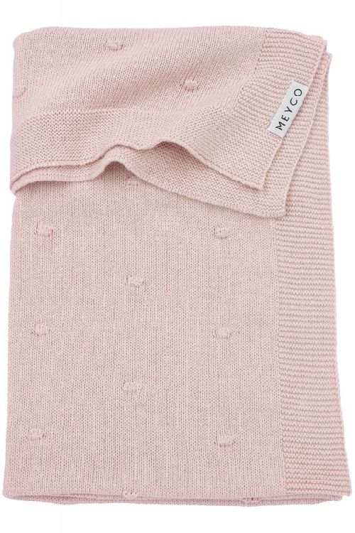 Deken Meyco Baby, geschikt voor wieg/draagmand/park | Mini Knots soft pink