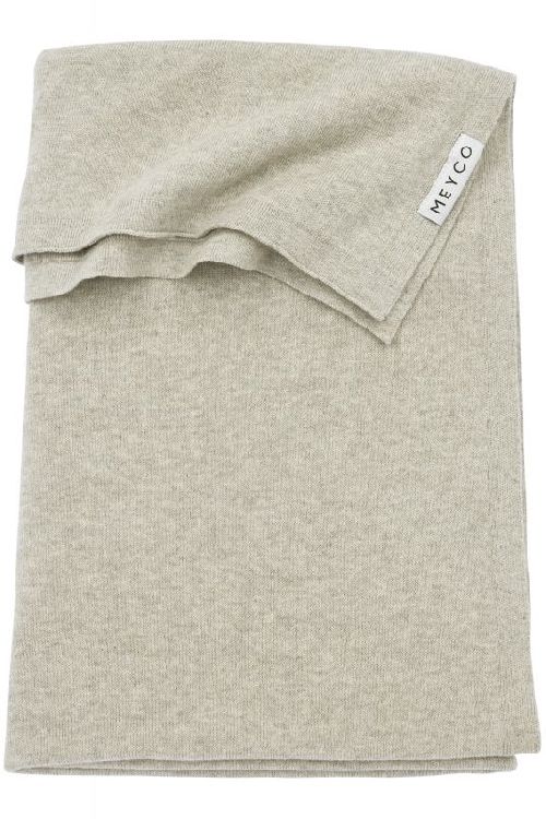 Deken Meyco Baby, geschikt voor babybed 60x120/babybed 70x140 | Knit Basic sand mélange