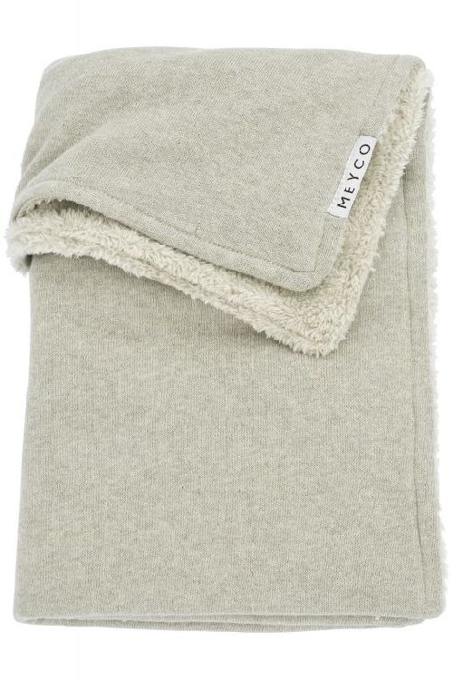 Deken Meyco Baby Fleece, geschikt voor babybed 60x120/babybed 70x140 | Knit Basic sand mélange