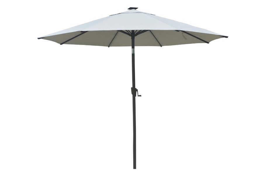 Lounge Ruim Disco Parasol LED Aluminium Umbrella, carbon, 300 cm | Paradisio