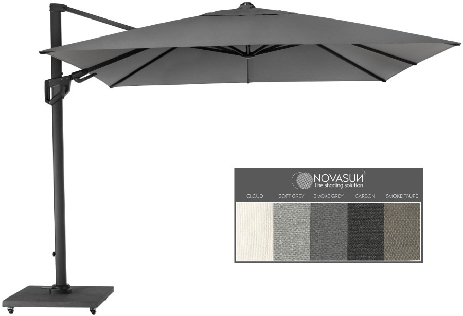 Parasol soft grey, 300 x 300 cm