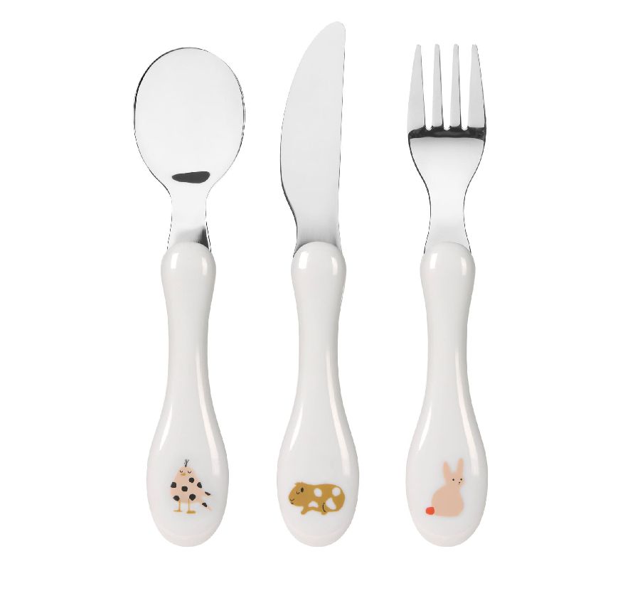 Bestek Laessig Cutlery, lepel/vork/mes | Little Mateys spicey orange