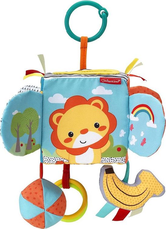 Interactieve kubus Infantino Peek & Seek Sensory Discovery Cube | Soft