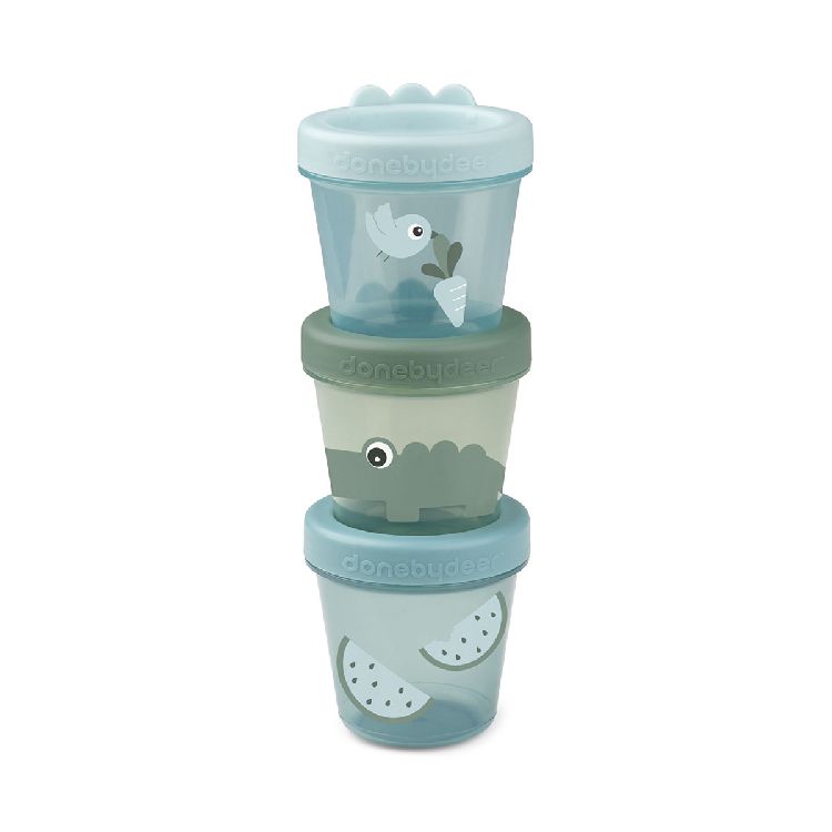 Bewaarpotje Done by Deer Croco, 3 stuk(s) | Baby Food Container 3-pack