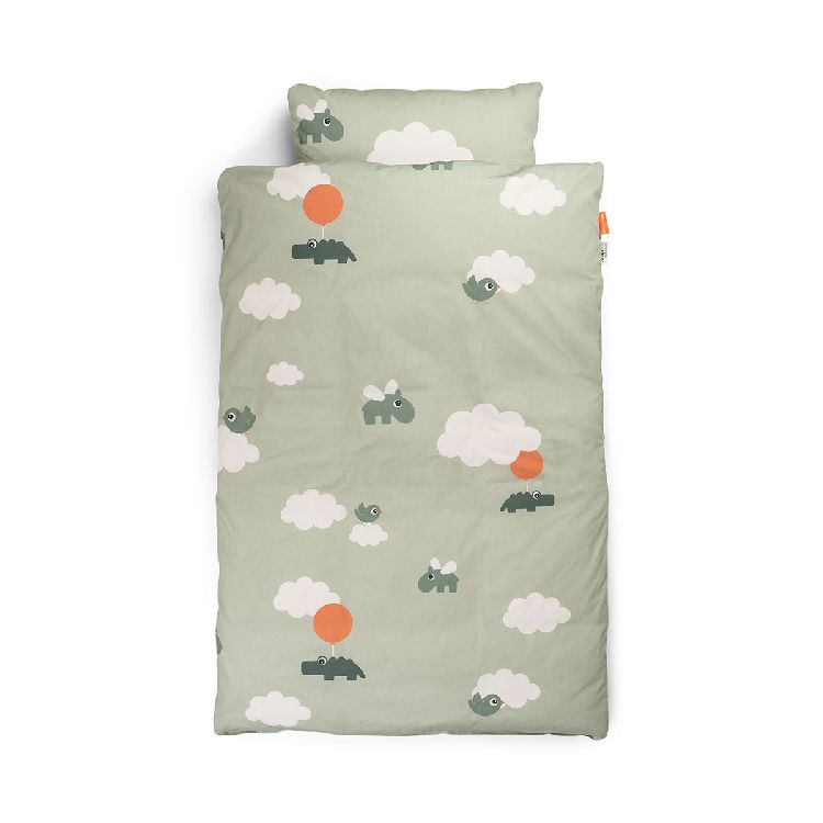 Donsovertrek Done by Deer, geschikt voor babybed 60x120/babybed 70x140 | Bedlinen Happy Clouds