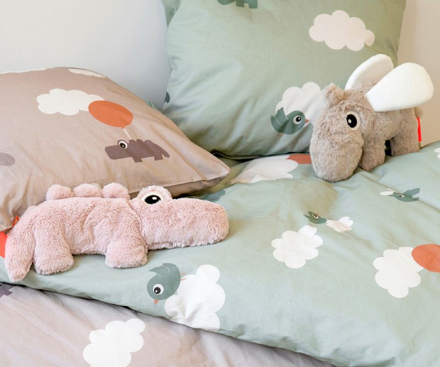 Donsovertrek Done by Deer, geschikt voor babybed 60x120/babybed 70x140 | Bedlinen Happy Clouds