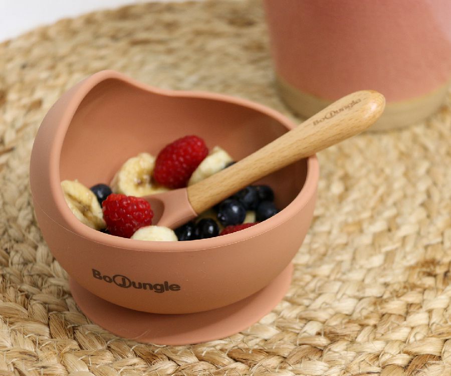 Bord BoJungle B-Suction Bowl Silicone & Spoon, kom