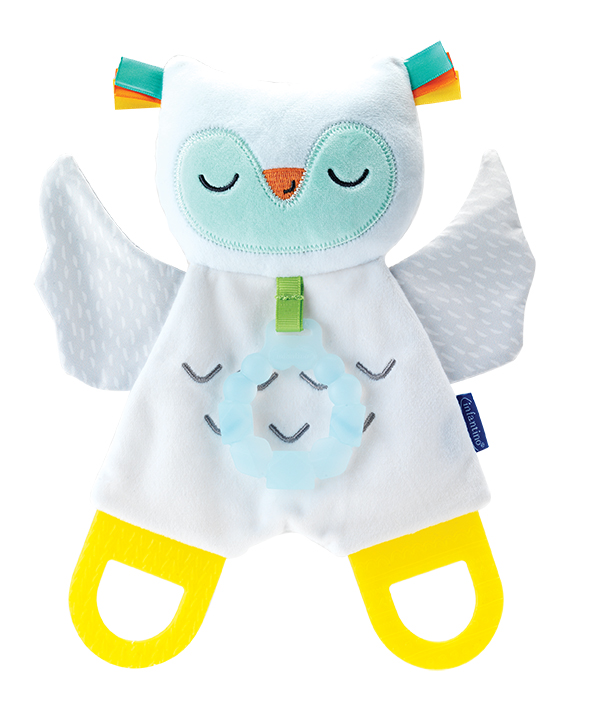 Knuffel Infantino Glow in the dark cuddle teether owl, interactieve knuffel