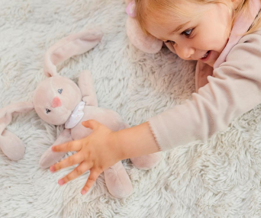 Knuffel Nattou Mini cuddle rattle Pomme the bunny, pluche knuffel | Alice & Pomme