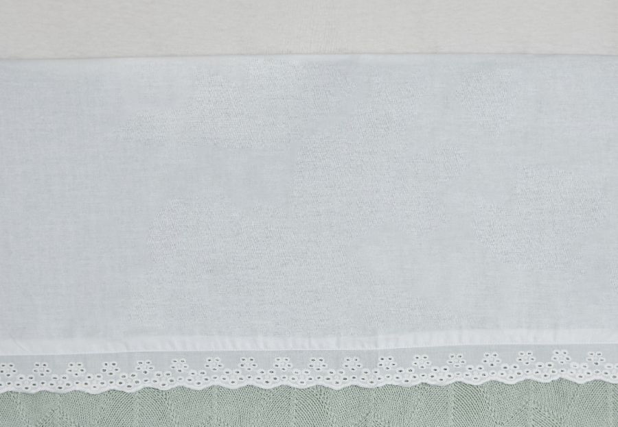 Laken Jollein, geschikt voor babybed 60x120/babybed 70x140 | Lace ivory