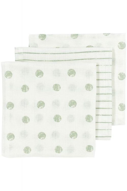 Tetra doek Meyco Baby | Dot Stripe soft green